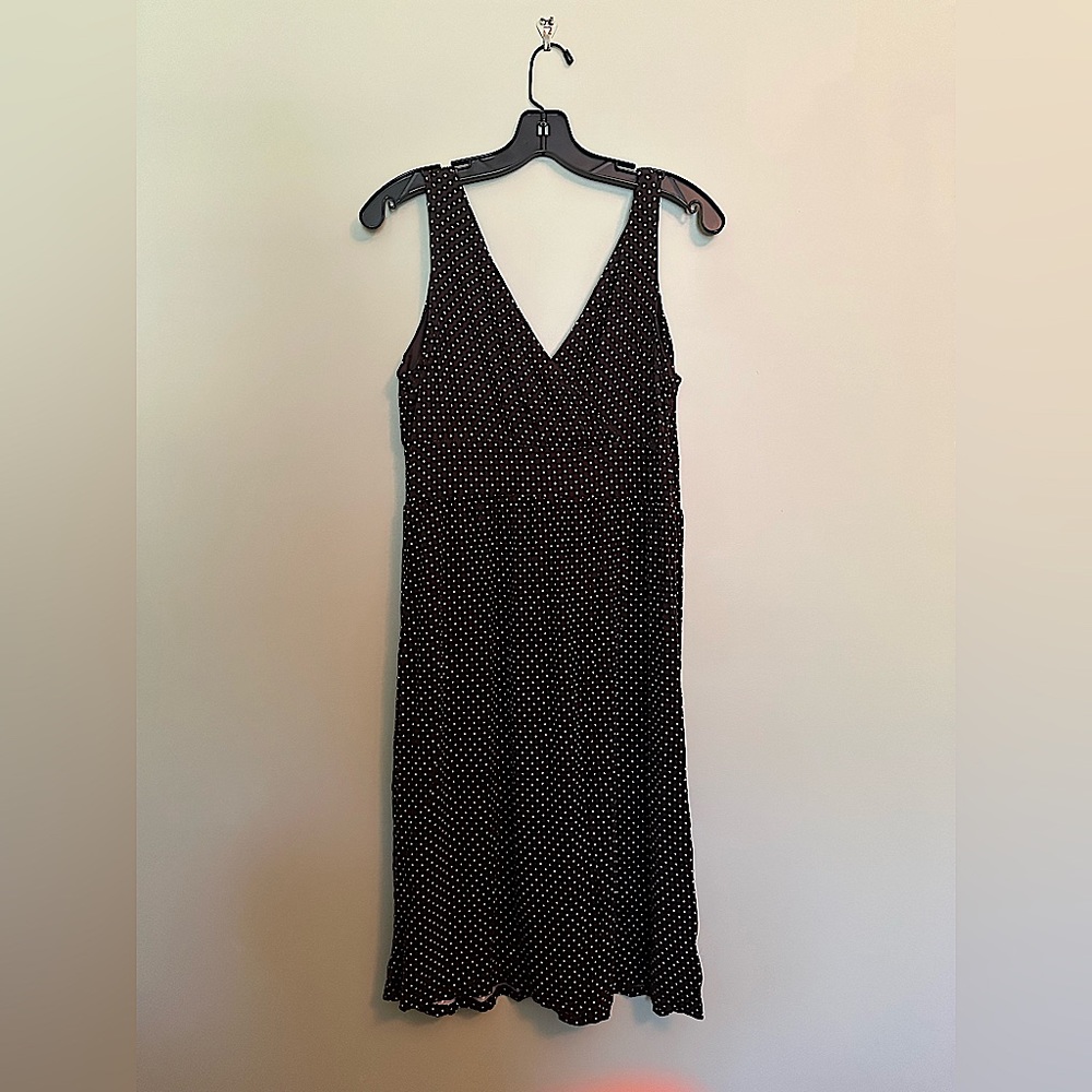 NWOT Merona dress. Color is brown with white polka dots. - Picture 2 of 2